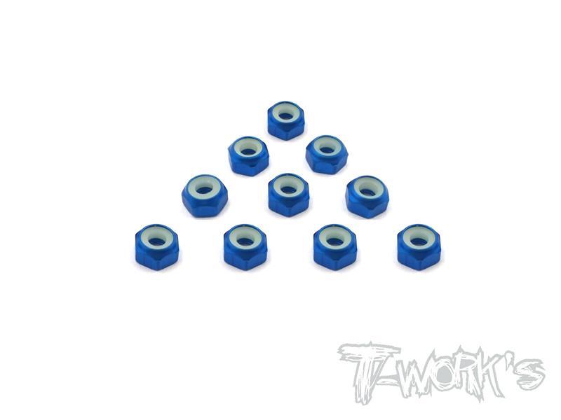 Alu Shock Lock Nuts 3mm - Tamiya Blue 10pcs