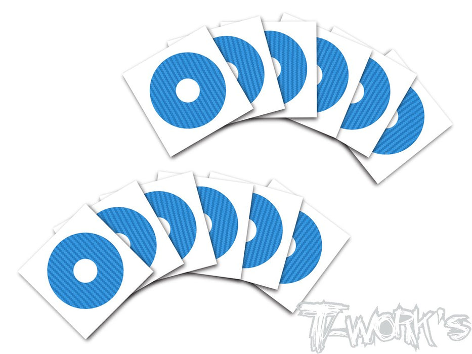 1/8th Truggy Wheel Stickers 3D Light Blue - 12pcs