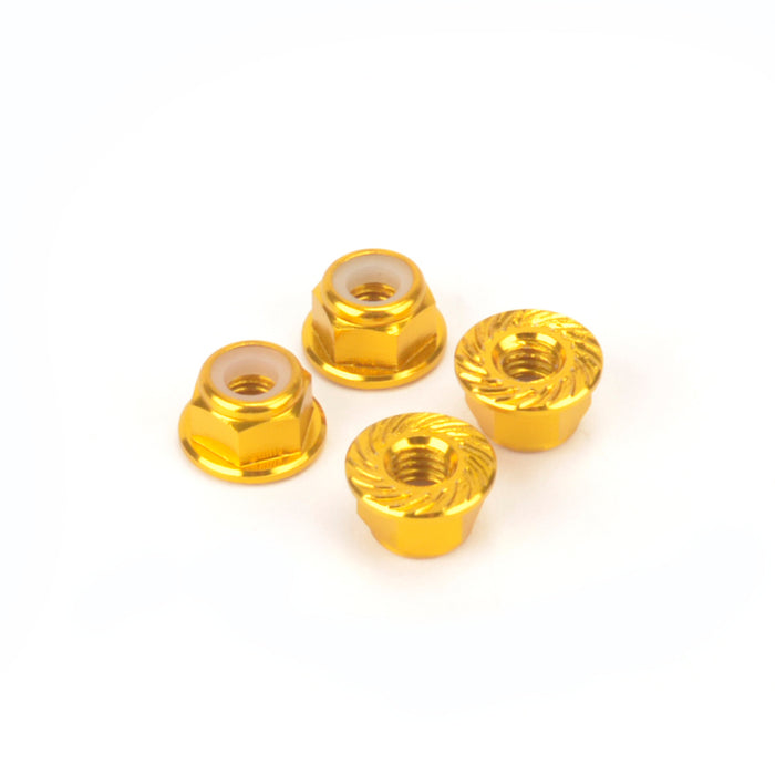 M4 Alloy Serrated Nuts Gold