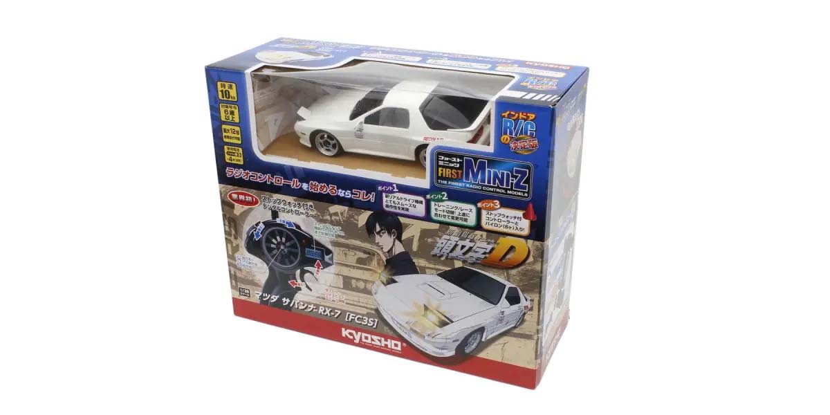 First Mini-Z 1/28th Initial D Mazda Savanna RC-7 FC3S White