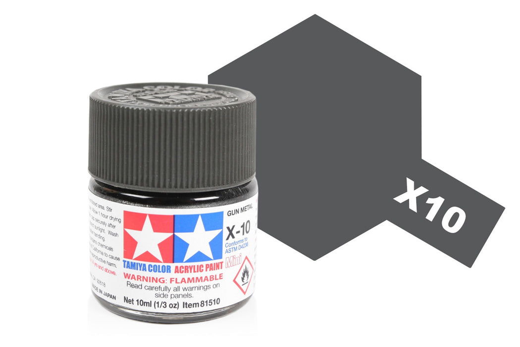 Acrylic Mini X-10 Gun Metal Paint