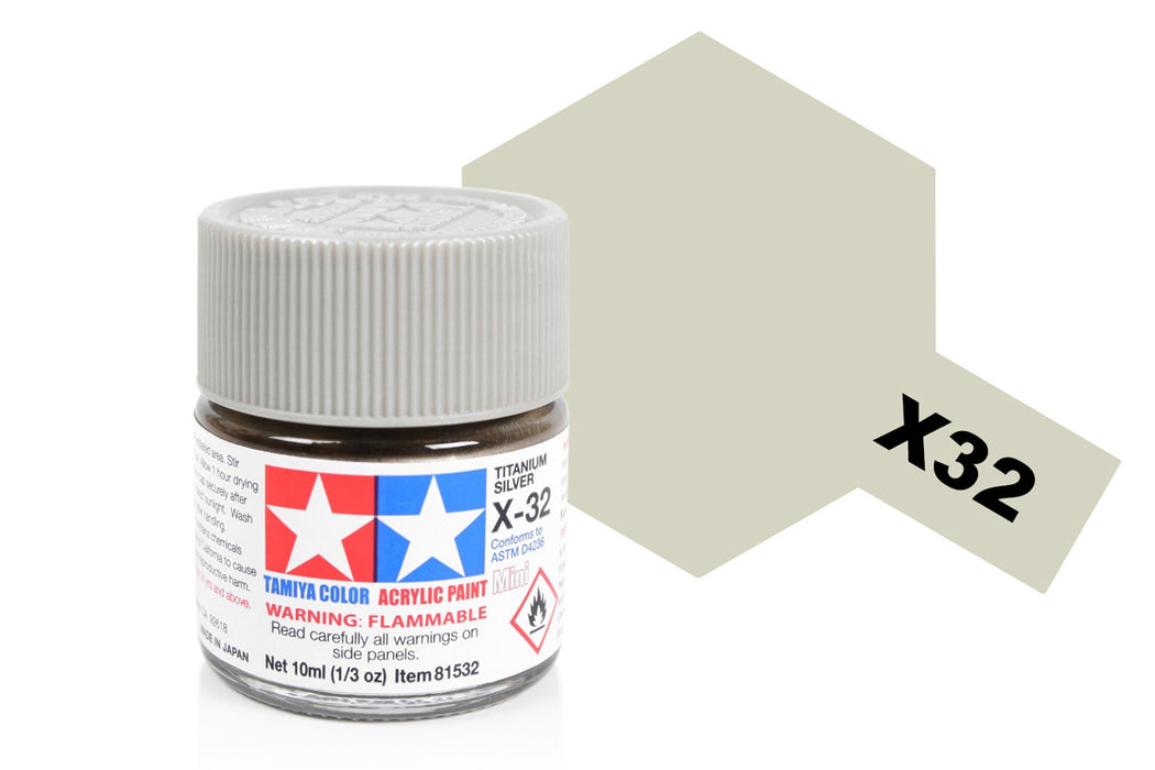 Acrylic Mini X-32 Titan Silver Paint