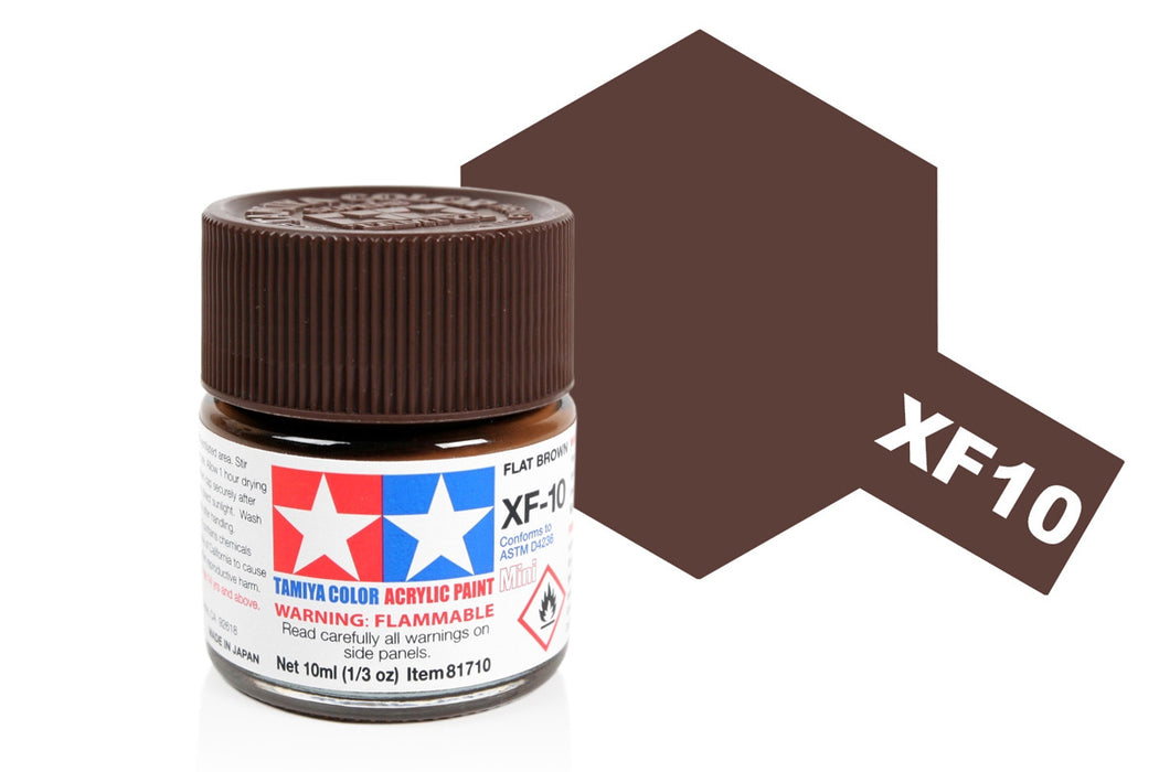 Acrylic Mini XF-10 Flat Brown Paint