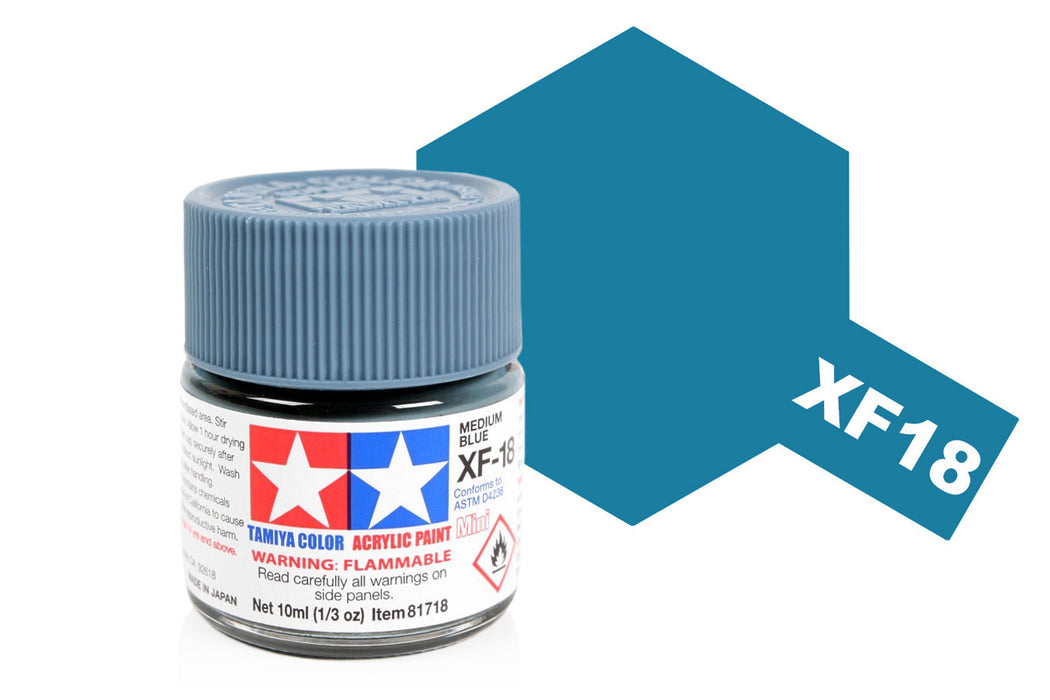 Acrylic Mini XF-18 Medium Blue Paint