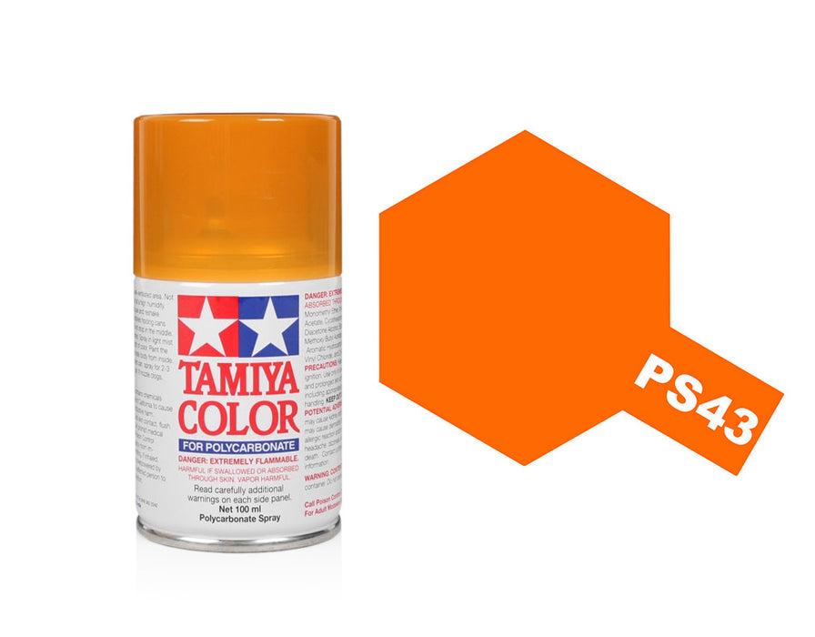 PS-43 Translucent Orange Polycarbonate Spray Paint