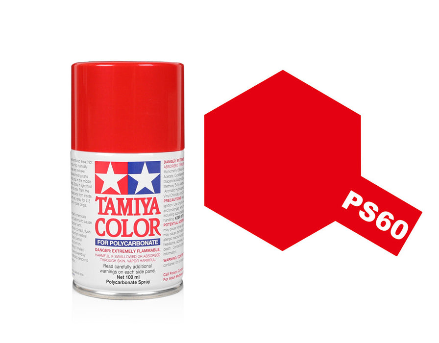 PS-60 Bright Mica Red Polycarbonate Spray Paint