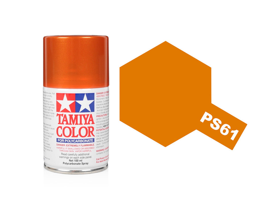 PS-61 Metallic Orange Polycarbonate Spray Paint