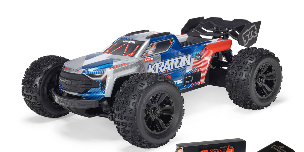 Stock Rtr Mini Arrma ARA2508ST1 Mini Kraton 3S DSC 4x4 1/16th RTR with Batt/Chg - Red ...