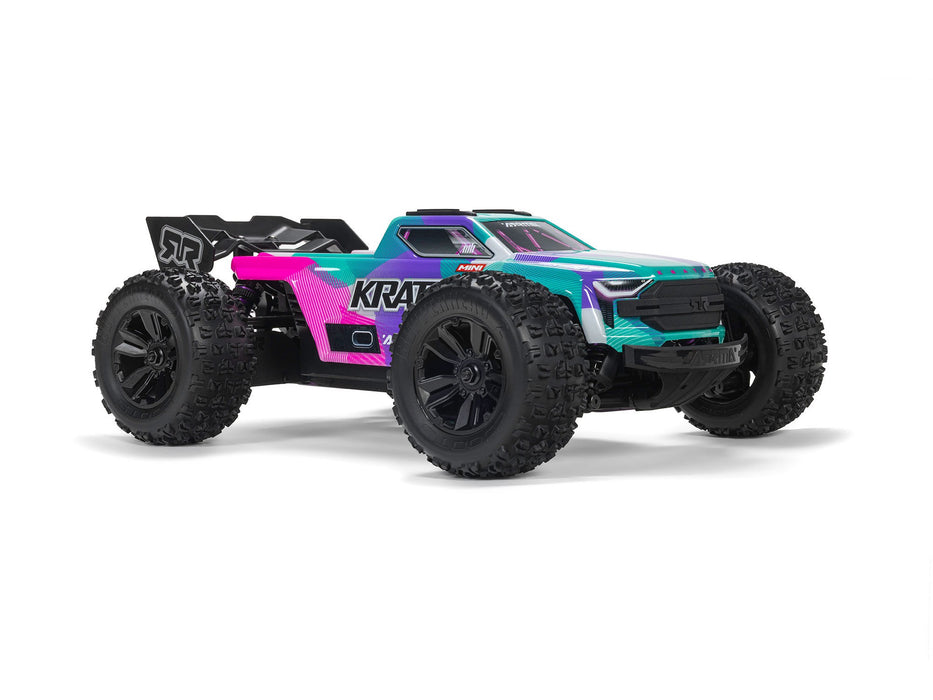 Mini Kraton 3S DSC 4x4 1/16th RTR with Batt/Chg - Teal/Pink