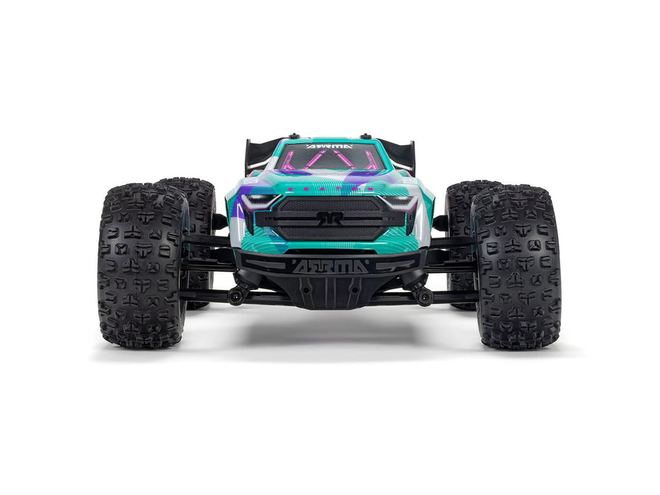 Mini Kraton 3S DSC 4x4 1/16th RTR with Batt/Chg - Teal/Pink