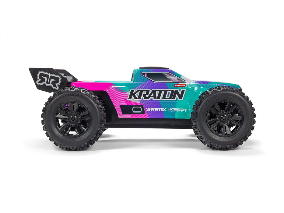 Mini Kraton 3S DSC 4x4 1/16th RTR with Batt/Chg - Teal/Pink