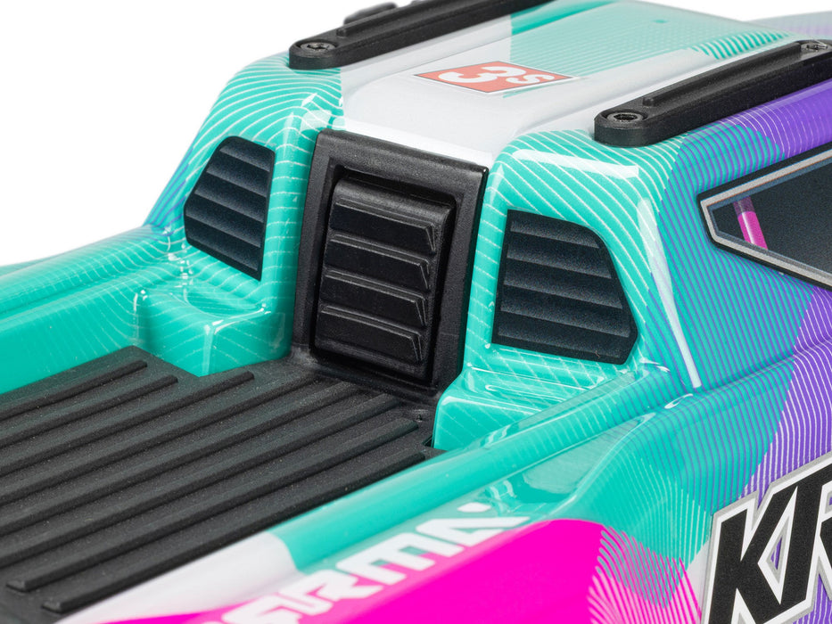 Mini Kraton 3S DSC 4x4 1/16th RTR with Batt/Chg - Teal/Pink