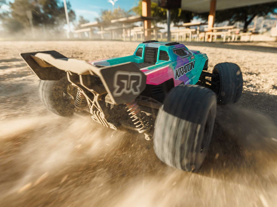 Mini Kraton 3S DSC 4x4 1/16th RTR with Batt/Chg - Teal/Pink