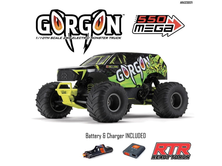 Gorgon 2wd MT 1/10th RTR with Battery/Charger - Green