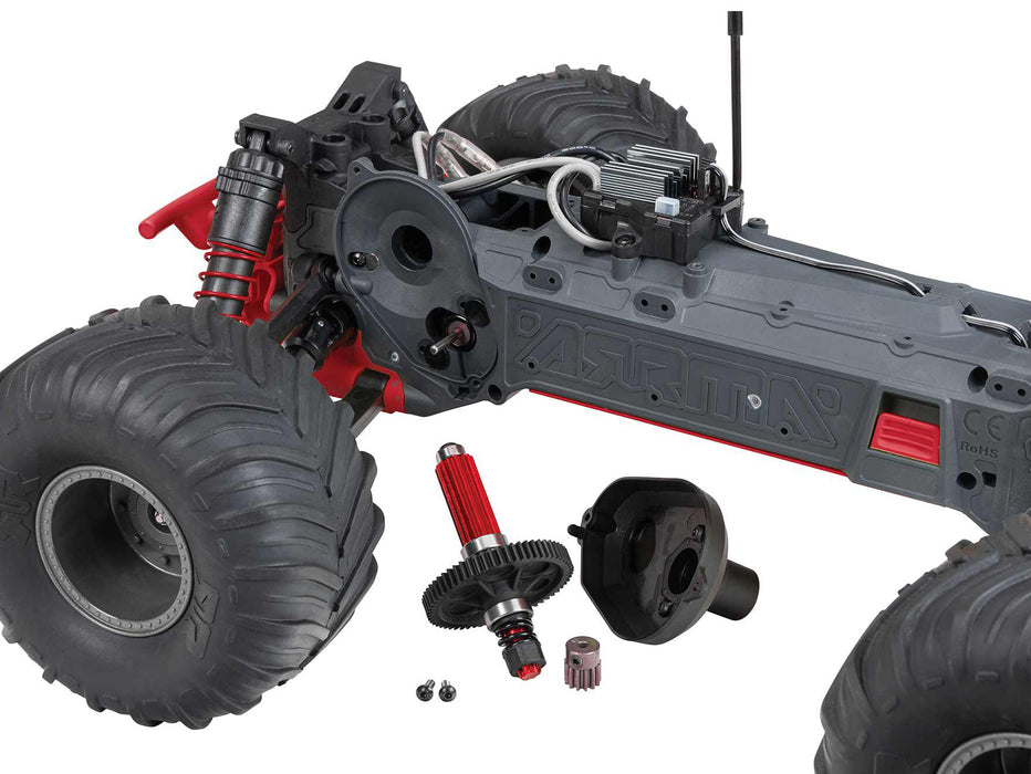 Gorgon 2wd MT 1/10th RTR with Battery/Charger - Red