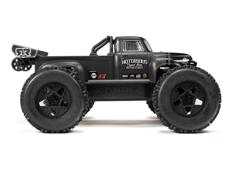 1/8 Notorious 6S V6 4x4 BLX Stunt Truck RTR - Black