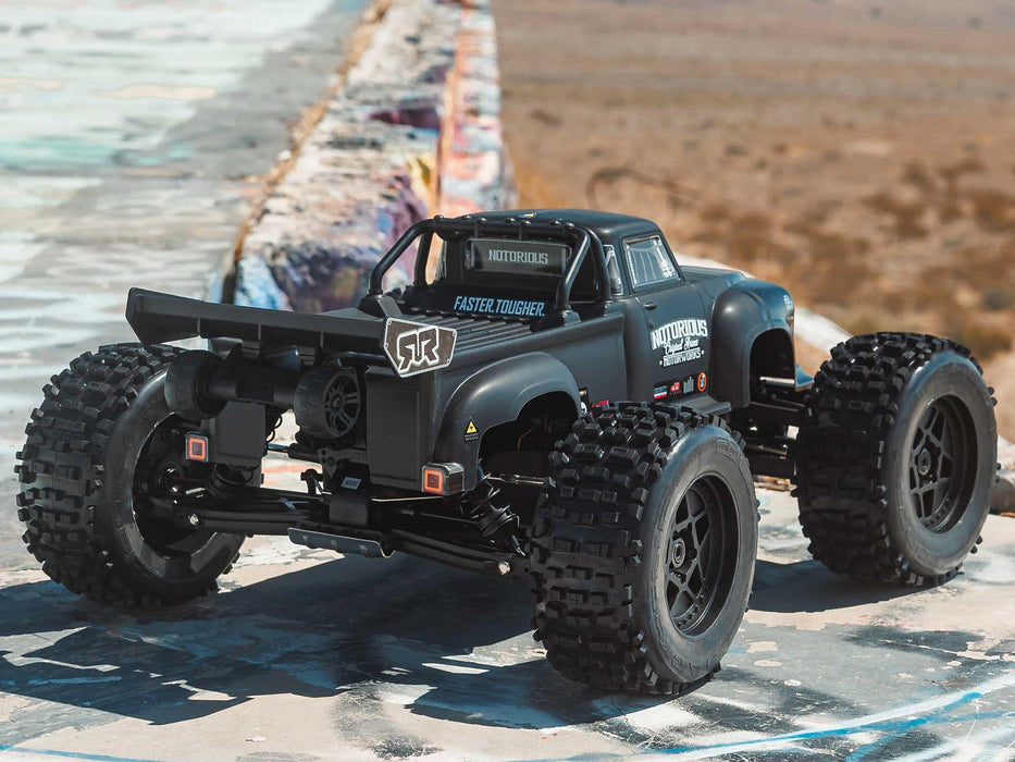 1/8 Notorious 6S V6 4x4 BLX Stunt Truck RTR - Black