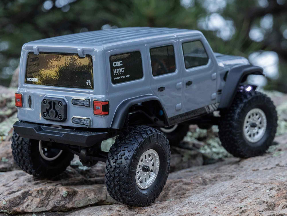 SCX24 Jeep Wrangler JLU 1/24th 4WD Rock Crawler - Silver *