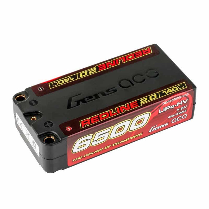 Red Line 2.0 6500mAh 7.6V 2S 140C Lipo Battery