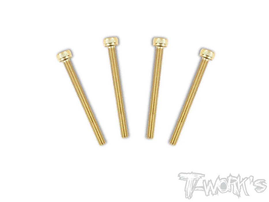 Gold Cap Head Screws M3 x 35mm - 4PCS