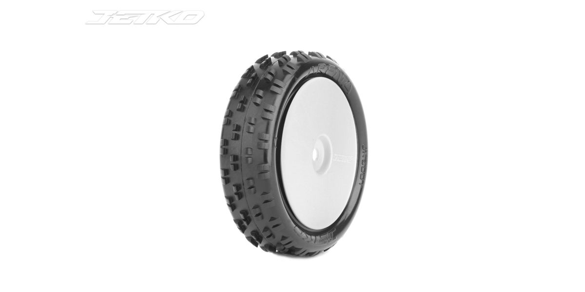Arena 2wd 1/10th Buggy 2.2 Front Tyre White Wheel - Supersoft
