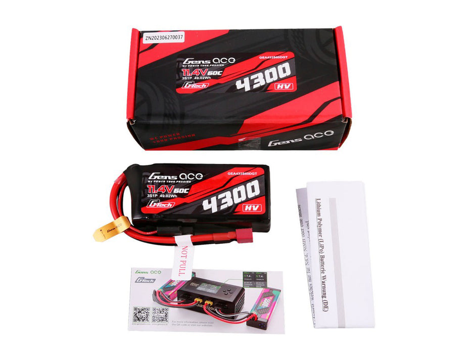 G-Tech 3s 4300 mAh 60c Lipo Battery