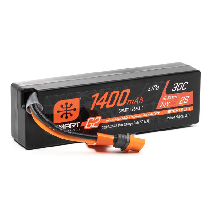 7.4v 1400mah 2S 30C Smart G2 Lipo Battery IC2 Connector