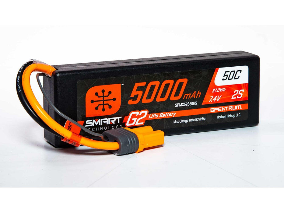 5000mah 2s 7.4vv 50c Smart G2 Lipo Battery with IC5 Connector