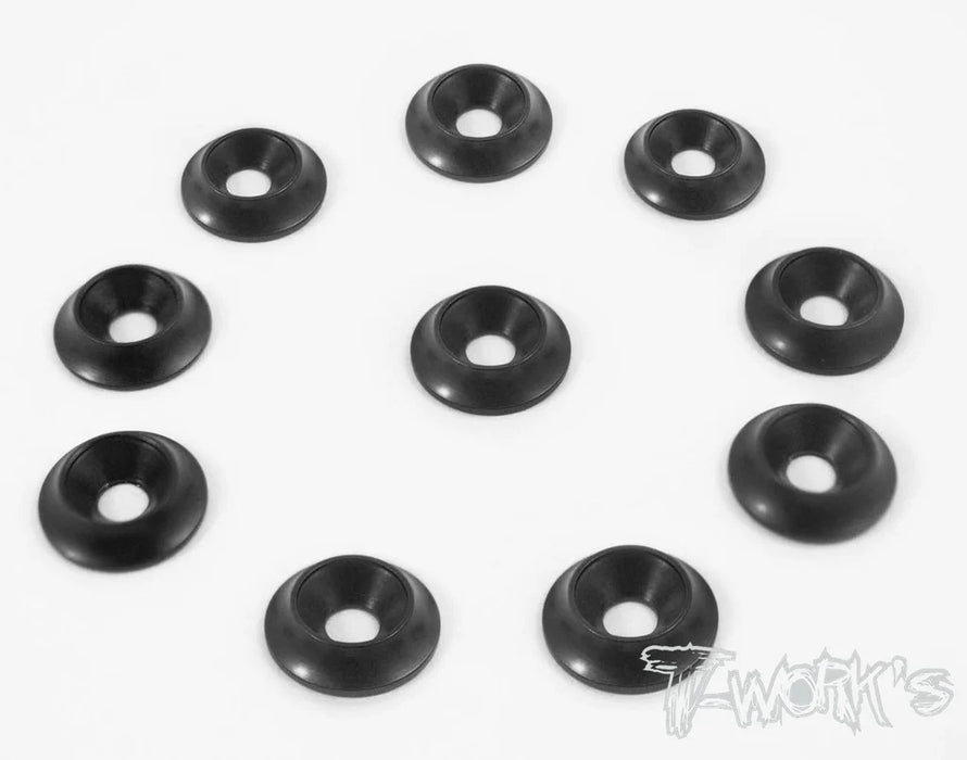 Alu M3 Countersunk Large Diameter Washers 10pcs - Black