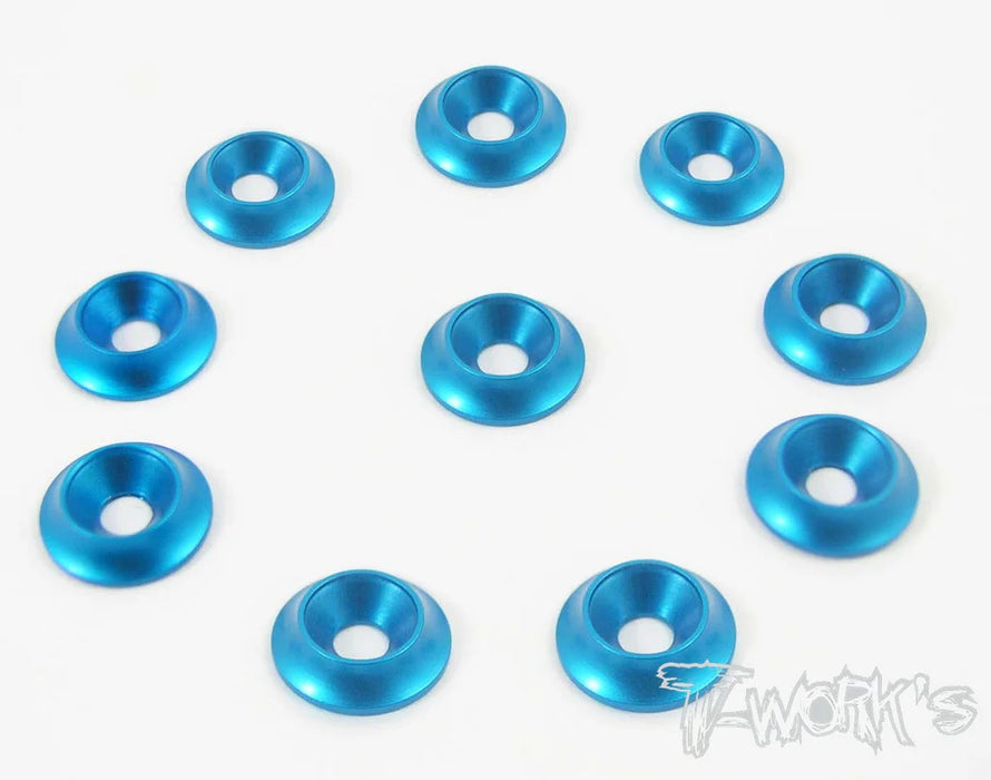 Alu M3 Countersunk Large Diameter Washers 10pcs - Blue
