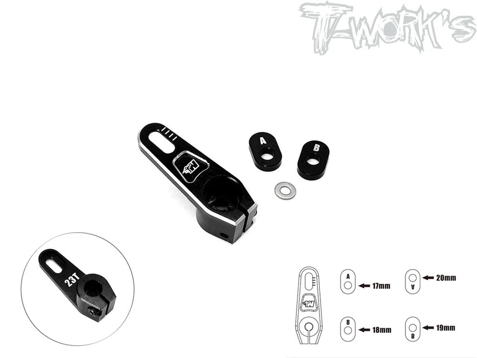 Adjustable Alu Clamping 23T Servo Horn +15mm V2