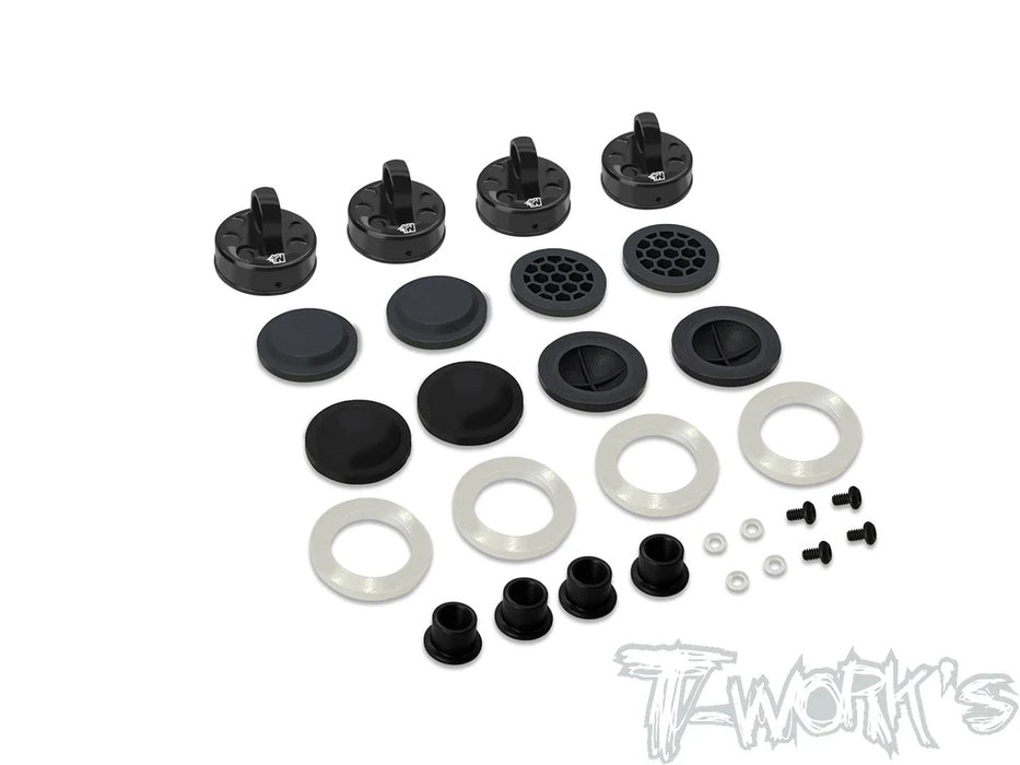 Black Hard Coated Alu Multi-adjust Shock Cap for Kyosho MP10/MP9
