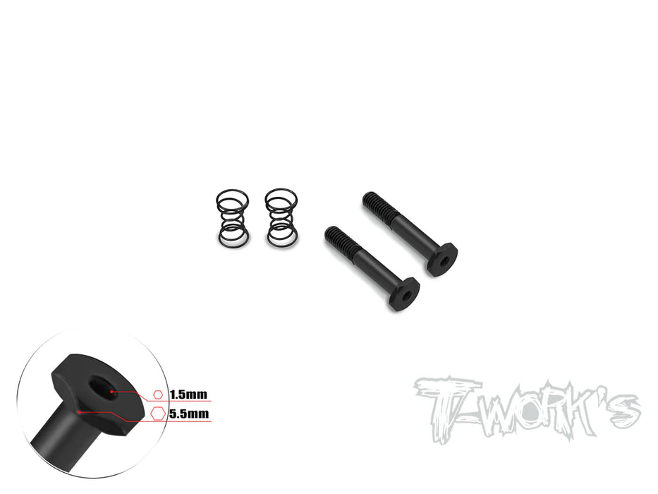 Thin Head Steel Brake Pad Screw 3x18mm with Spring (L) - 2pcs