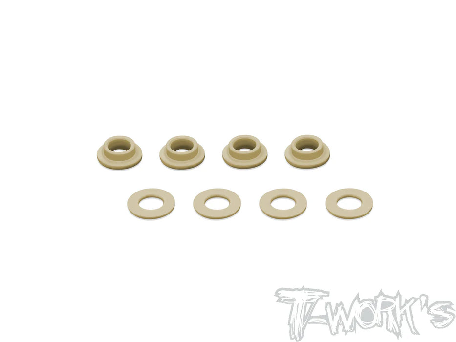 Peek Shock Shaft Guides -0.2mm for Mugen MBX8R