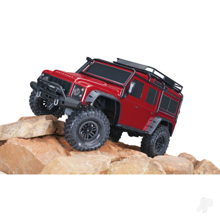 TRX-4 Land Rover Defender 1/10th 4x4 Electric Trail Crawler (Clipless Body)- Red *