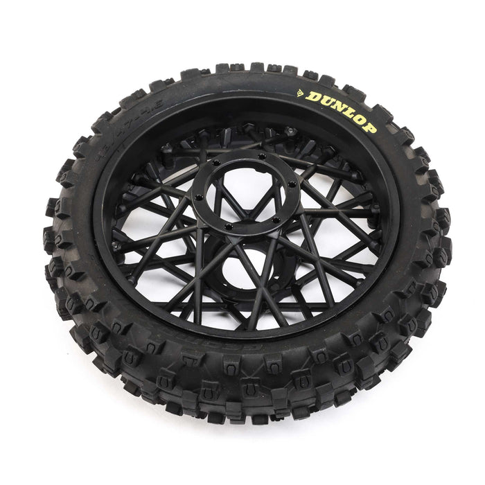 Dunlop MX53 Rear Tire Mounted-Black- Promoto MX