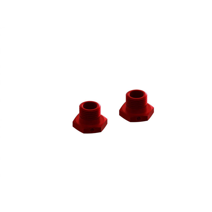 Alu 17mm Wheel Hex 14.6mm Thick - Red 2pcs