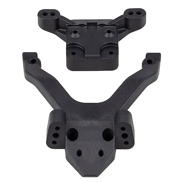 RC10B6.4 FT Top Plate and Ballstud Mount, Carbon