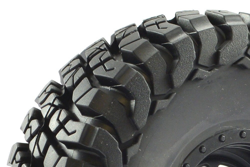 Mauler 2.2" A/T Tyres Pre-glued Black Wheels - 1pr