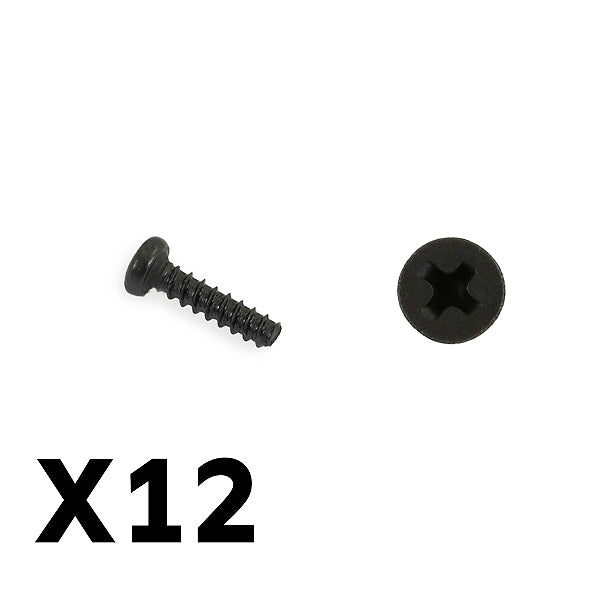 Tracer Pan Head Self Tapping Screws 2x8mm - 12pcs