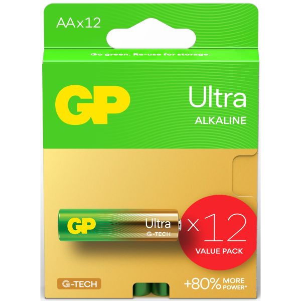 Ultra G-Tech Alkaline Batteries AA - 12pack