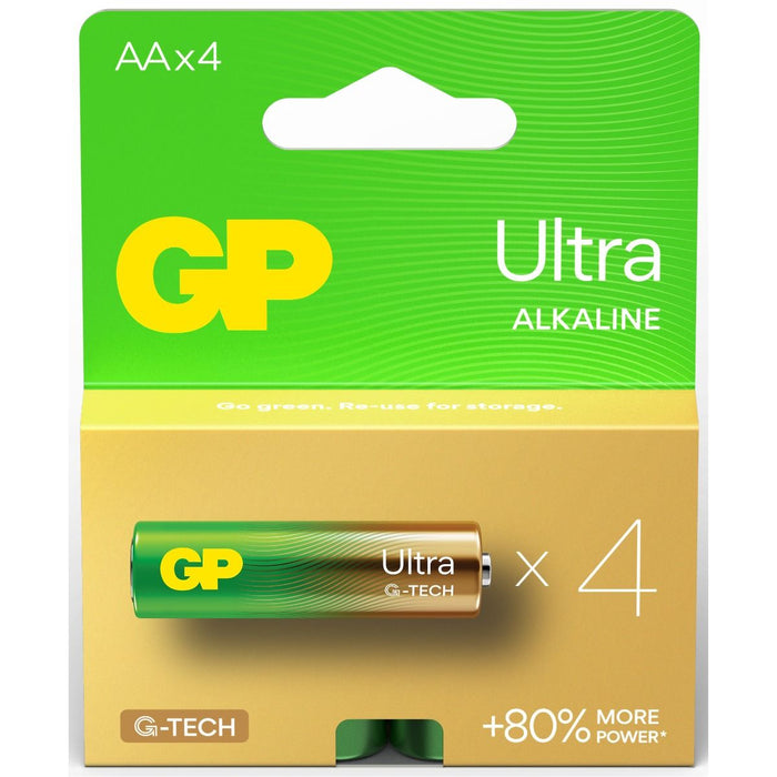 Ultra G-Tech Alkaline Batteries AA - 4 pack
