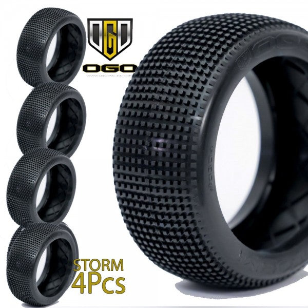 Storm Medium/Soft 1/8th Buggy Tyre Only - Set of 4