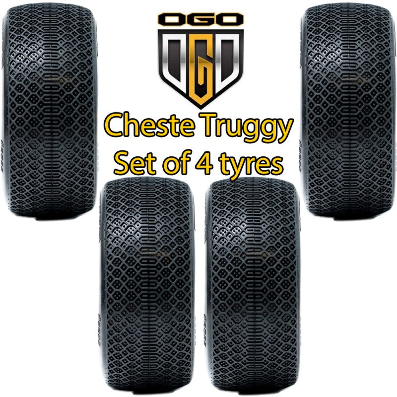 OGO Cheste 1/8th Truggy Clay Soft (Purple) Tyre Only - 4pcs OGO-T0103BC ...