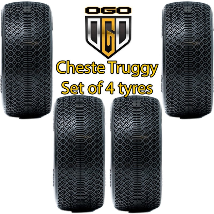 Cheste 1/8th Truggy Clay Soft (Purple) Tyre Only - 4pcs