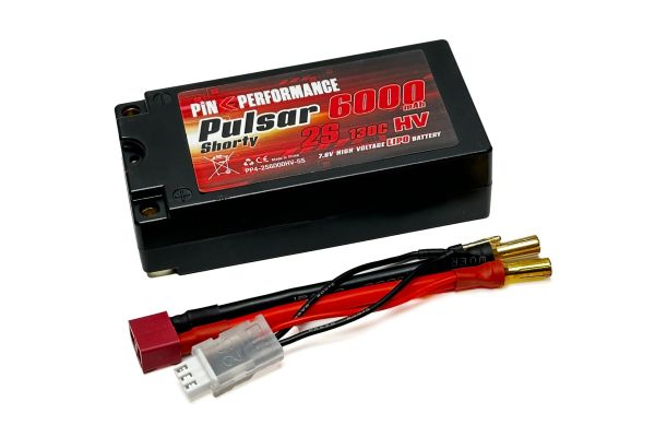 Pulsar Shorty 2S 7.6v 6000mah 130C Lipo Battery 5mm