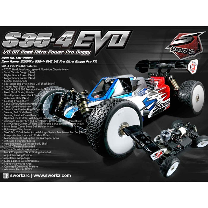S34-5 EVO 1/8th Pro Nitro Kit