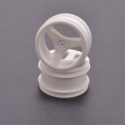 White 3 Spoke Rear Wheels