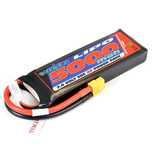 5000mah Hard Case 7.4V 50C 2S Lipo Battery Stick Pack XT60