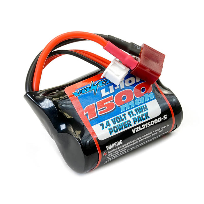 Li-Ion 7.4v 1500mAh Short Battery with Deans connector